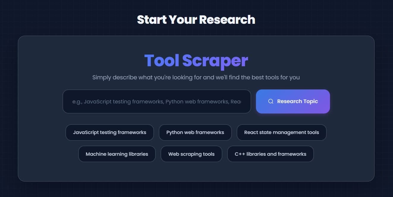 Tool Scraper