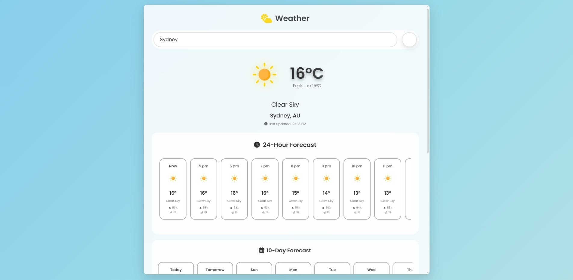 Weather Application